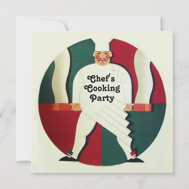 RESTAURANT CHEF COOKING PARTY Culinary Investigati Inbjudningar (Framsida)