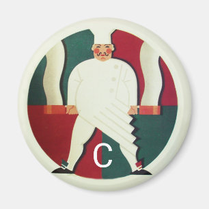 RESTAURANT CHEF COOKING PARTY Culinary Monogram Magnet