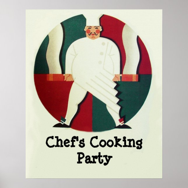 RESTAURANT CHEF COOKING PARTY Culinary Poster (Framsidan)