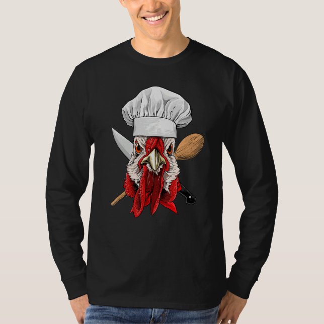 Restaurant Chicken Chef Kitchen Cook Culinary Chic T Shirt (Framsida)