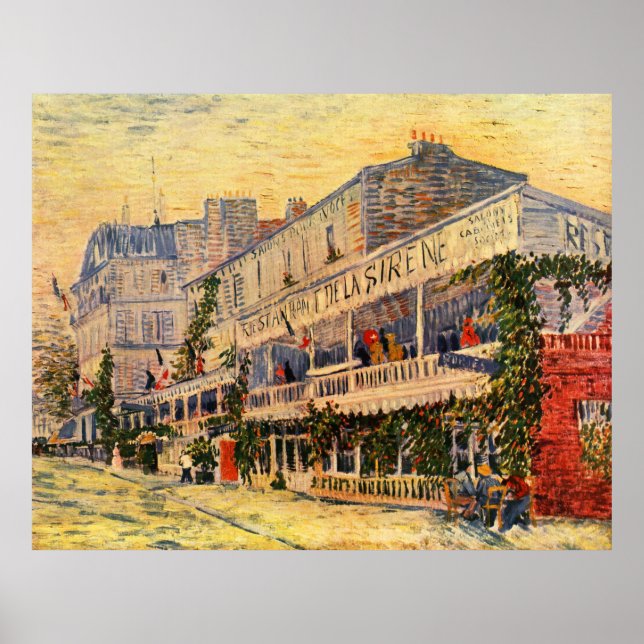 Restaurant de la Sirene van Gogh Poster (Framsidan)