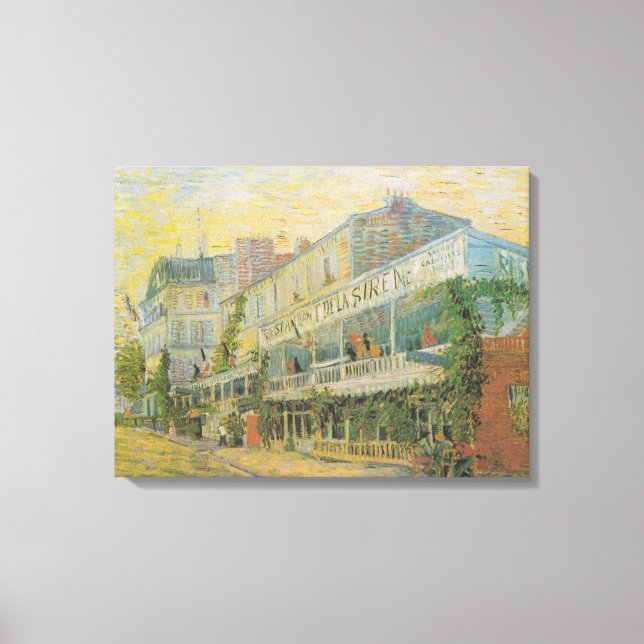 Restaurant de la Sirene vid Asnieres - van Gogh Canvastryck (Framsida)