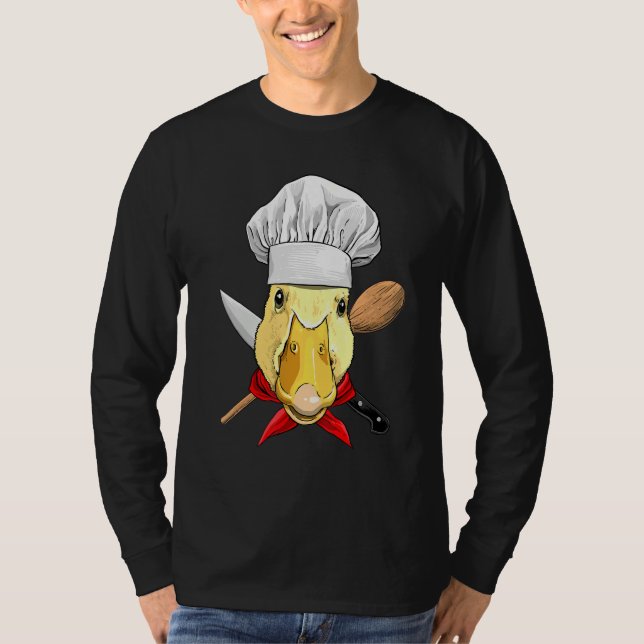 Restaurant Duck Chef Kitchen Cook Culinary Cooking T Shirt (Framsida)