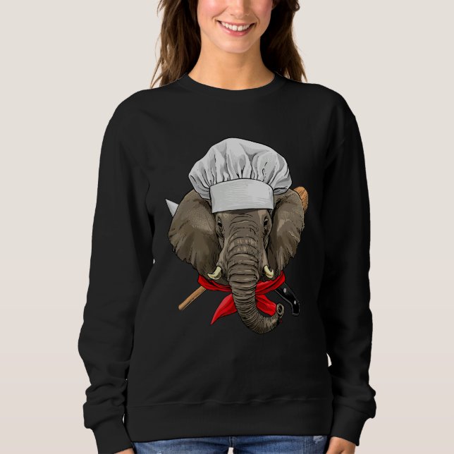 Restaurant Elephant Chef Kitchen Cook Culinary Coo T Shirt (Framsida)