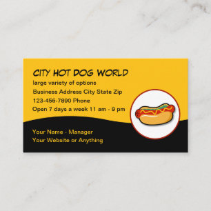 Restaurant för coola och Trendig Hotdog-tema Visitkort