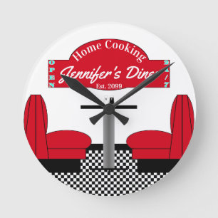 Restaurant Grill Chef Baker för Middag Rund Klocka