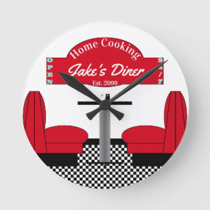 Restaurant Grill Man Cave Middag Rund Klocka