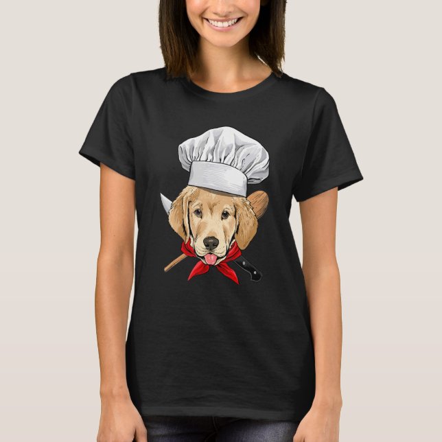 Restaurant Labrador Retriever Chef Cook Hund Cooki T Shirt (Framsida)