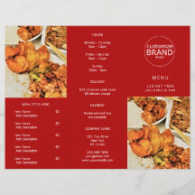 Restaurant-Logotyp - Uttagen av fotofoto Tri-fold