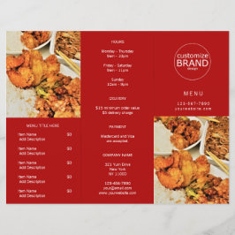 Restaurant-Logotyp - Uttagen av fotofoto Tri-fold 