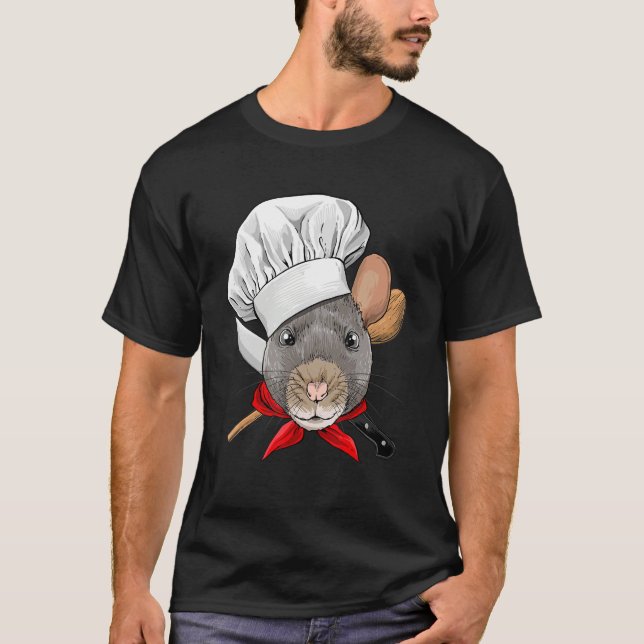 Restaurant Rat Chef Cook Culinary Kitchen Cooking T Shirt (Framsida)