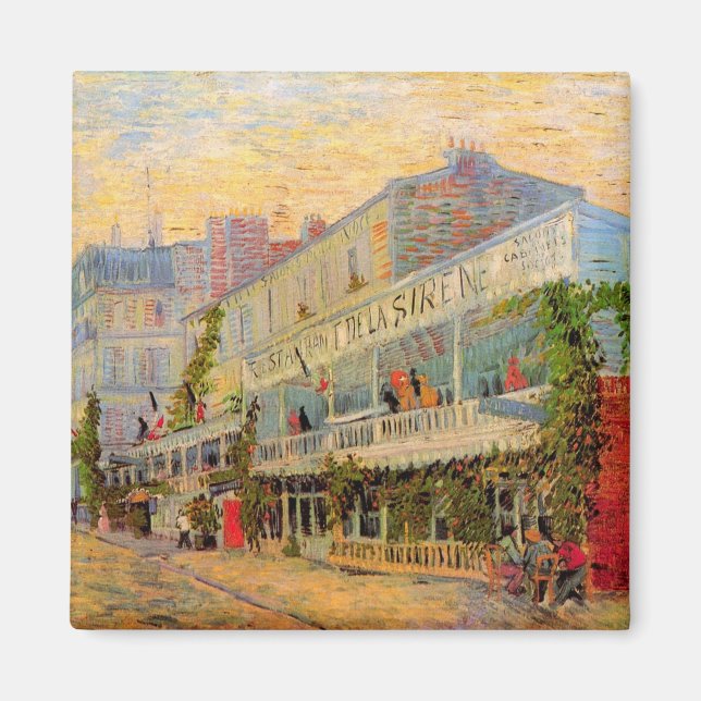 Restaurant Sirene, Asnières, Vincent van Gogh Magnet (Framsidan)