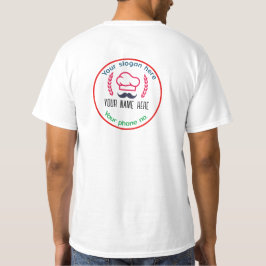 Restaurant T-Shirt med anpassad Logotyp