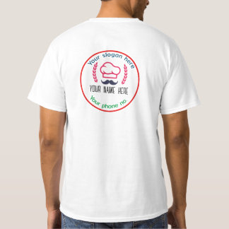 Restaurant T-Shirt med anpassad Logotyp