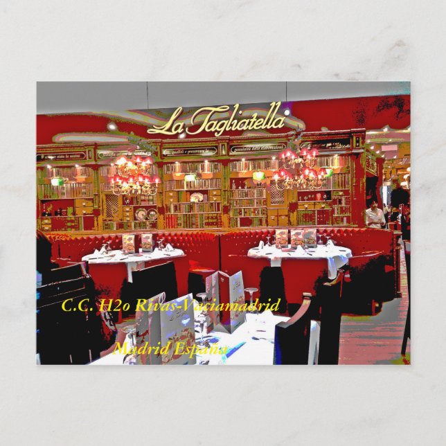 Restaurante centro comercial H2O de Rivas vaciamad Vykort (Framsida)