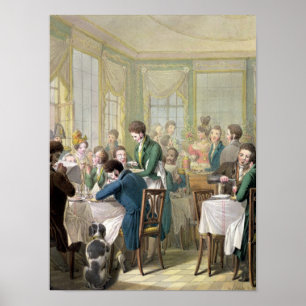 Restauranten i Palais-Royalet, 1831 Poster