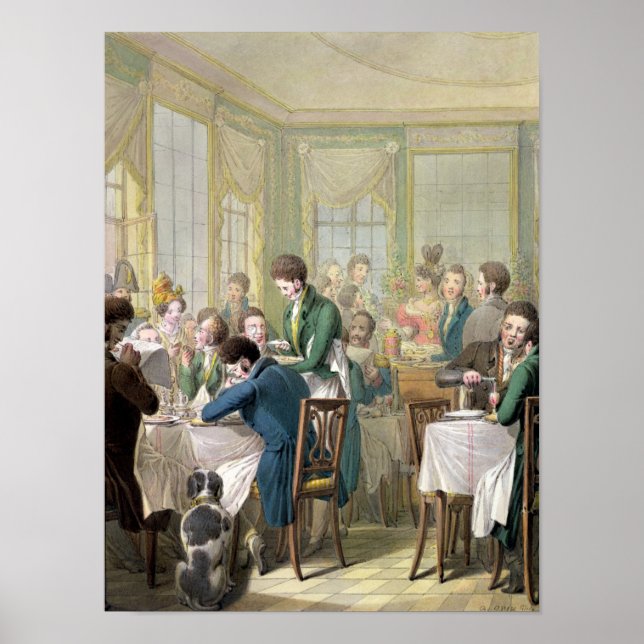 Restauranten i Palais-Royalet, 1831 Poster (Framsidan)