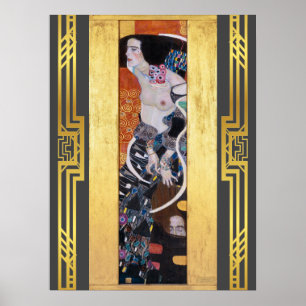 Restaurerade Klimt Judith Salome Art nouveau Deco Poster