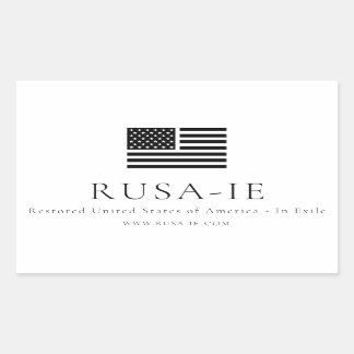Restaurerat USA - In Exile Sticker Rektangulärt Klistermärke