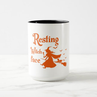 "Reste Witch Ansikte Halloween Mugg - Lustigt tal