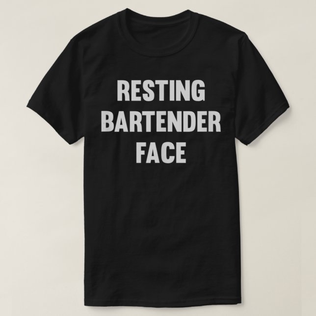 Resten av Bartender Ansikte T Shirt (Design framsida)