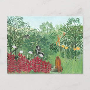 Resten av Färg Henri Rousseau Tropical Jungle Art Vykort