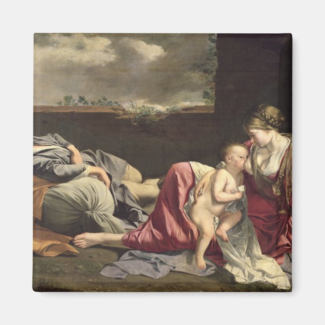 Resten av flygningen in i Egypten, 1628 Magnet (Framsidan)