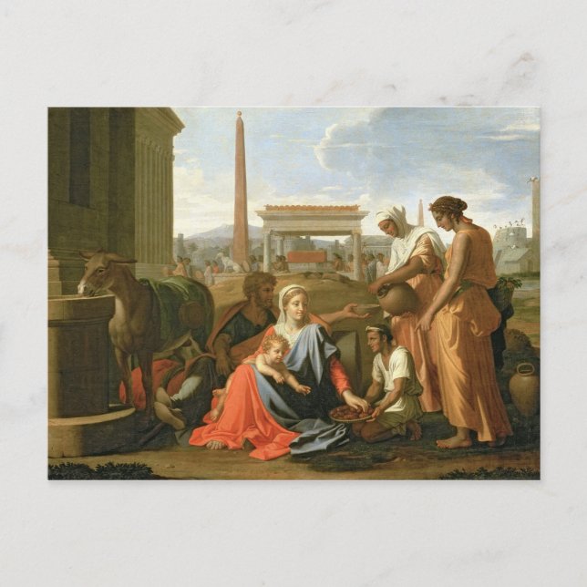 Resten av flygningen in i Egypten Vykort (Framsida)