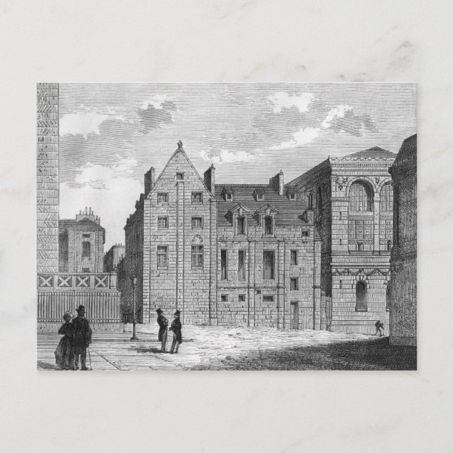 Resten av Montaigu College, 1850 Vykort (Framsida)
