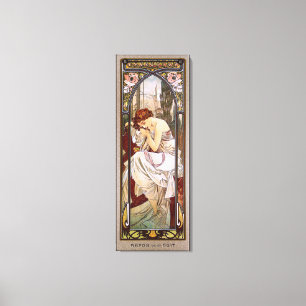 Resten av natten av Alphonse Mucha Canvastryck