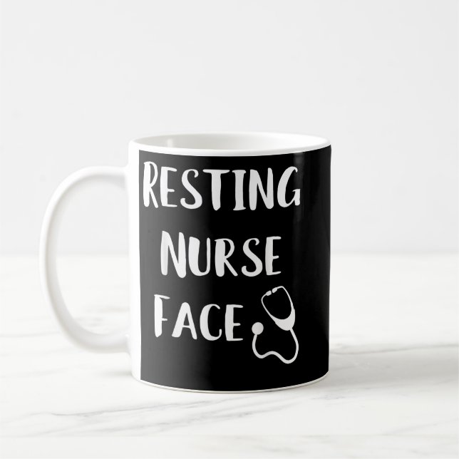Resten av Nurse Ansikte Funny RN ER Gift-jul Kaffemugg (Vänster)