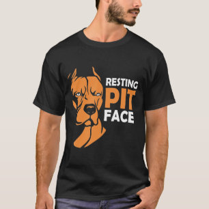 Resten Pit Ansikte Pit Bull Pitbull T Shirt