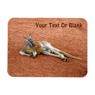 Resten Red Kangaroo Buck Magnet