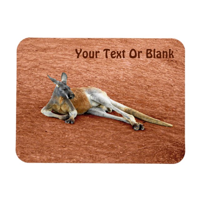 Resten Red Kangaroo Buck Magnet (Horisontell)