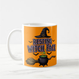 Resten Witch Ansikte - Lustigt Witch Halloween Kaffemugg