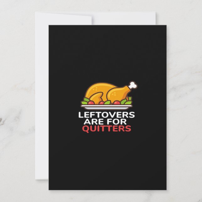 Rester är för uppgivna Thanksgiving Rolig Klassike Julkort (Framsida)