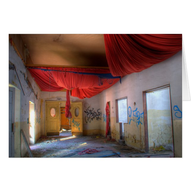 Rester av Sofiensäle Graffiti Hälsningskort (Framsidan Horizontal)