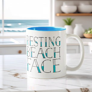Resterande Beach Ansikte, sommar Två-Tonad Mugg