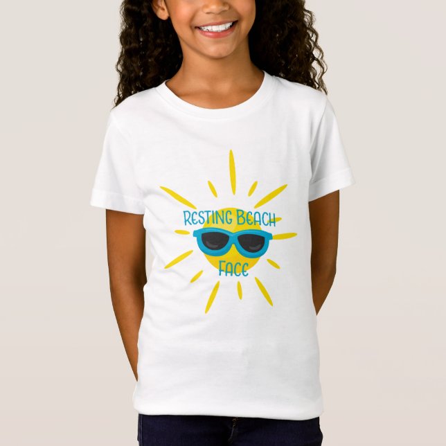 Resterande Beach Ansikte Sunglass på Sol T Shirt (Framsida)