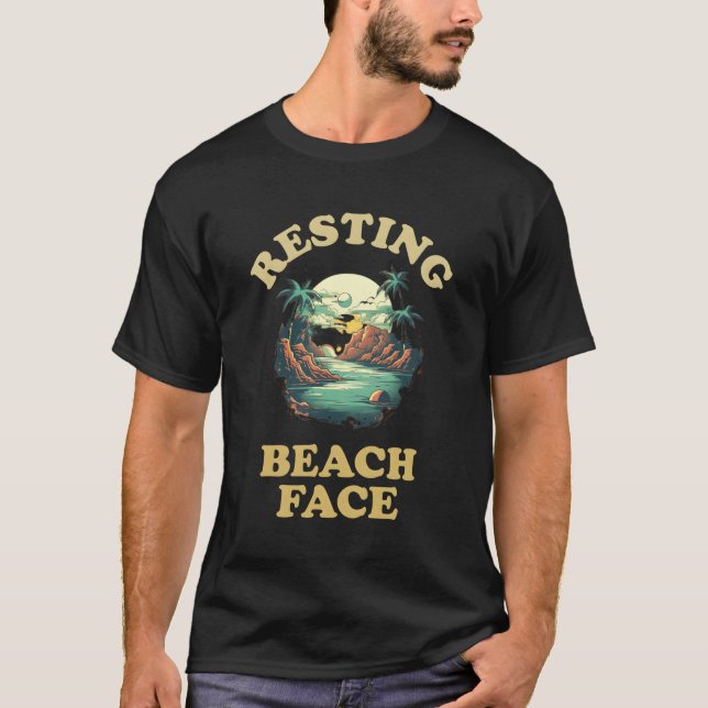Resterande Beach Ansikte T Shirt (Framsida)