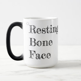 Resterande Bone Ansikte - luddig kaffe Magisk Mugg