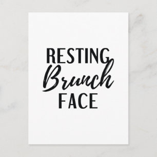 Resterande Brunch Ansikte Vykort