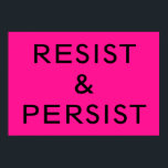Resterande och beständig shock rosa poster<br><div class="desc">Visa ert engagemang för att bekämpa rasism, sexism, homofobi och trångsynthet, och inspirera andra att göra detsamma med en motståndare som poster med fet svart text mot shock rosa. Om du vill ha en annan bakgrund klickar du på "Redigera den här designen" och markerar färg i sidlisten. Klicka sedan på...</div>