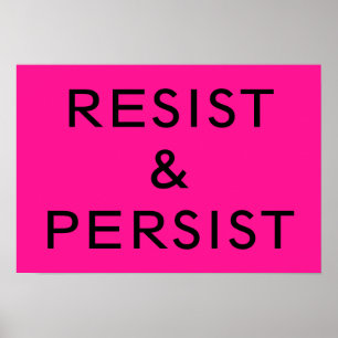 Resterande och beständig shock rosa poster