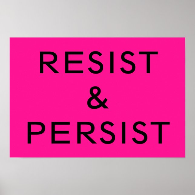Resterande och beständig shock rosa poster (Framsidan)