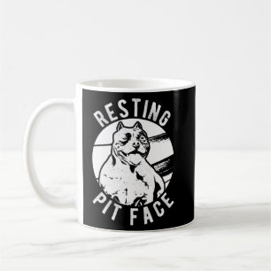 Resterande Pit Ansikte Pittie Pitbull Hundägare Pe Kaffemugg