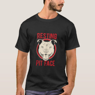 Resterande Pit Ansikte Pittie Pitbull Hundägare Pe T Shirt