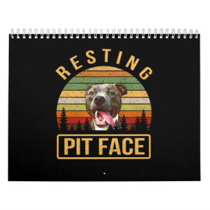 Resterande Pitbull ansikte Kalender