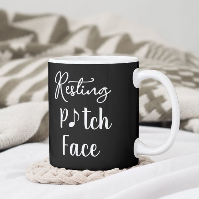 Resterande Pitch Ansikte - Funny Music Pun Två-Tonad Mugg (Skapare uppladdad)
