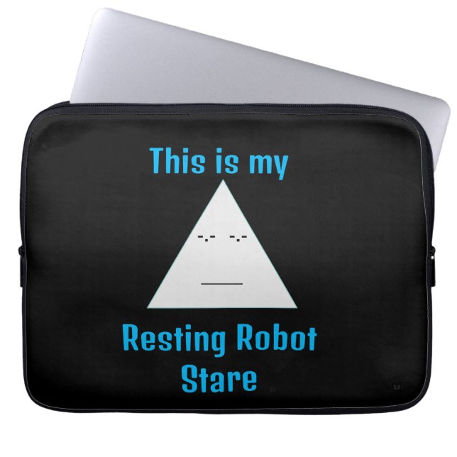 Resterande Robot Stare- Electronics Bag Laptop Fodral (Framsidan)